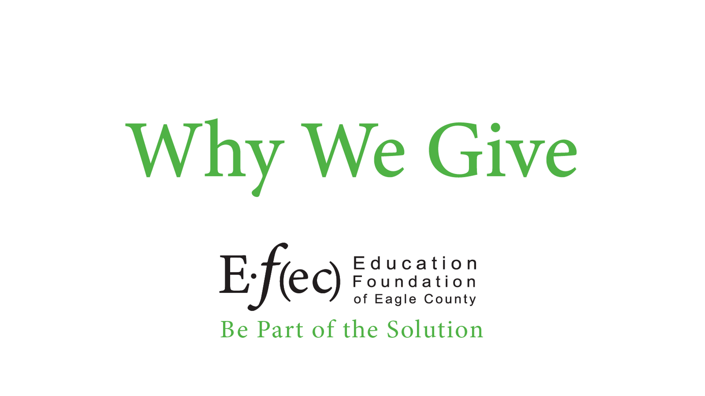 Why We Give To Project Funway